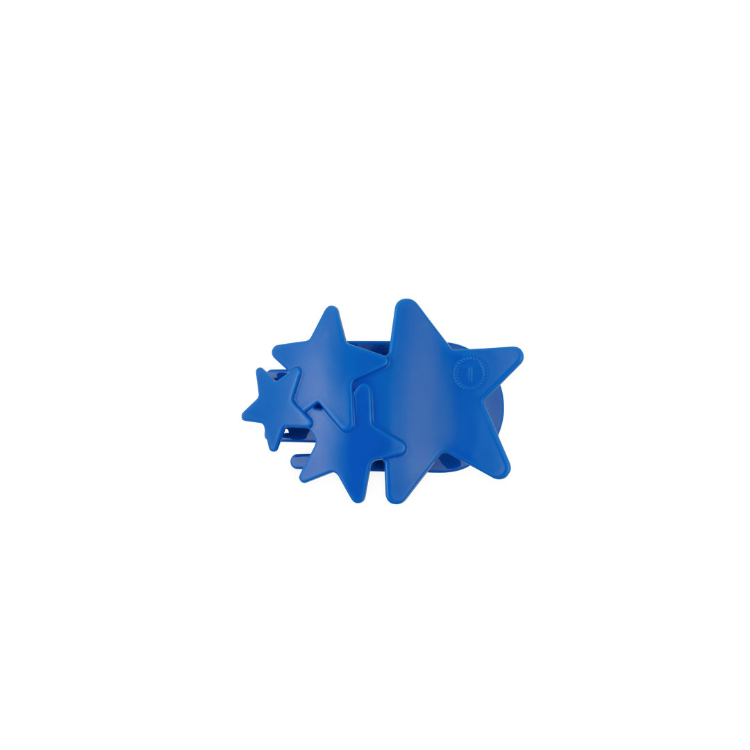 TELETIES Shooting Star Flat Hair Clip – Red & Blue | Lay Flat Design