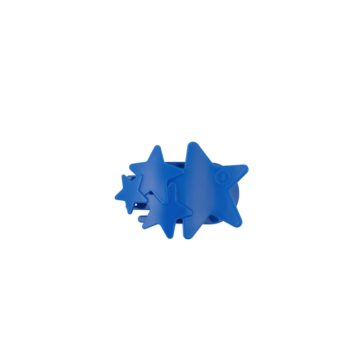 TELETIES Shooting Star Flat Hair Clip – Red & Blue | Lay Flat Design