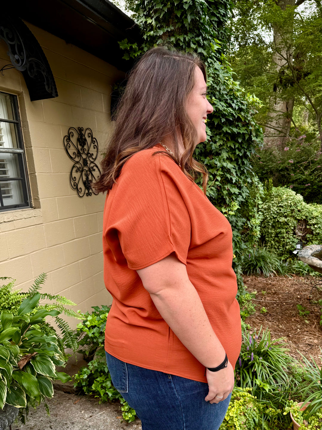Lizzy V Neck Plus Size Top