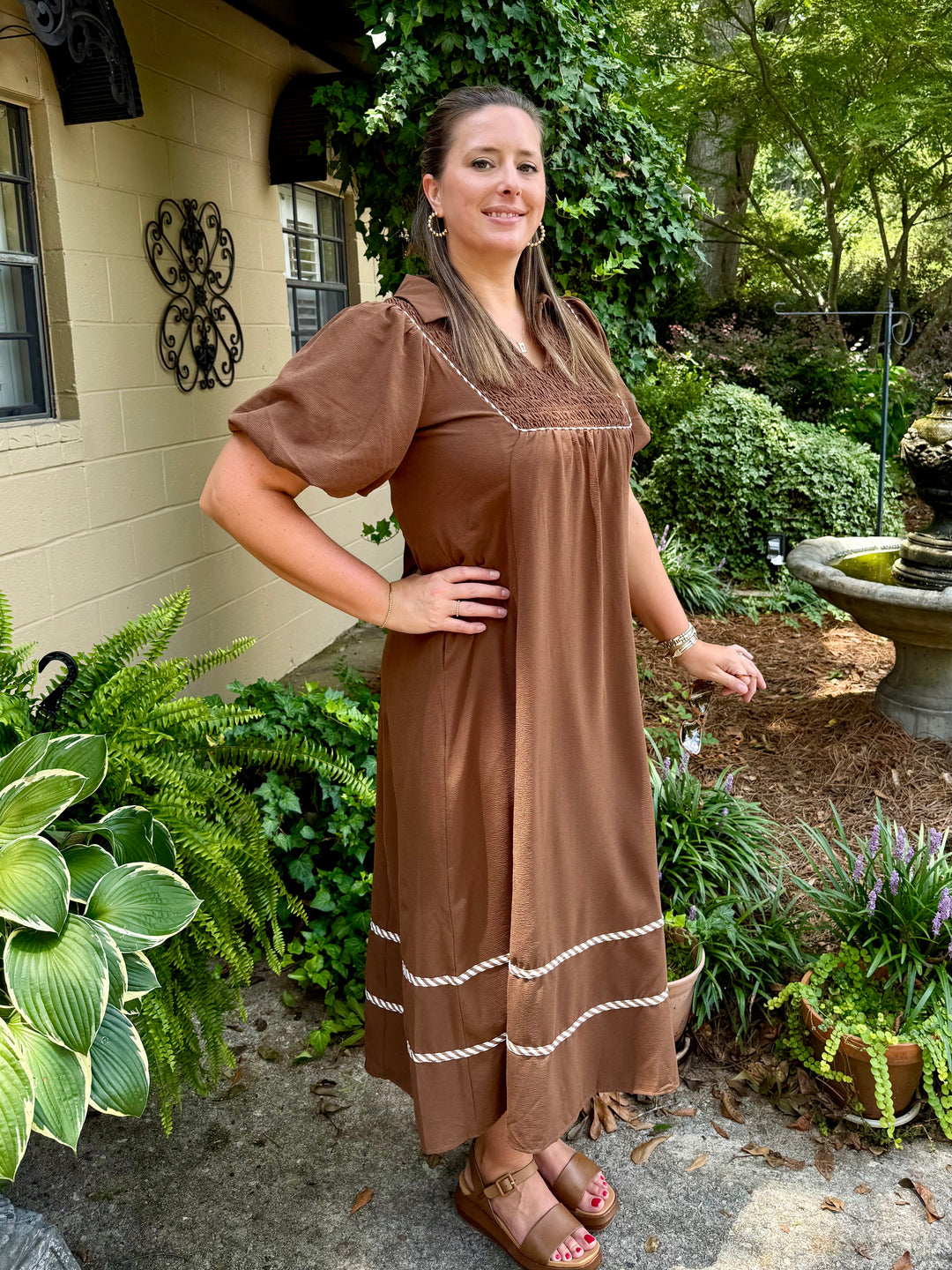 Maggie Short Sleeve Midi Dress