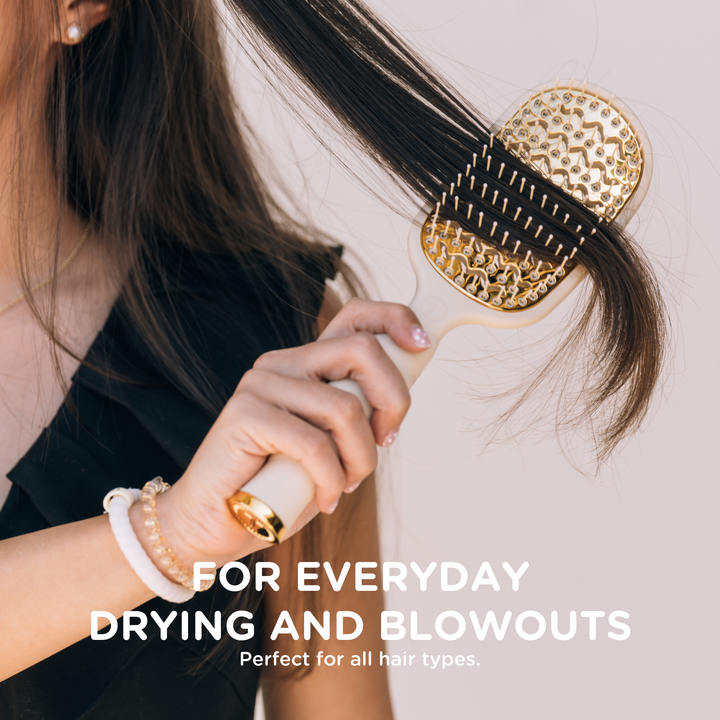 Teleties Vented Hair Brush | Blowout Brush for Faster, Smoother Styling