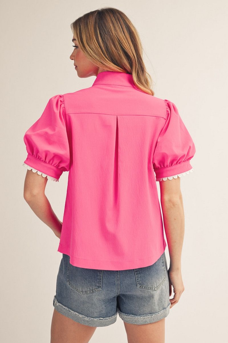 Charlie Short Puff Sleeve Top