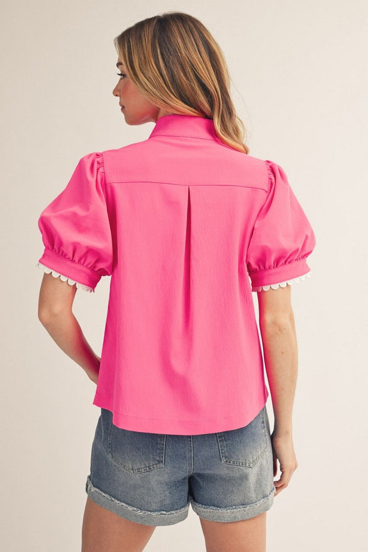 Charlie Short Puff Sleeve Top