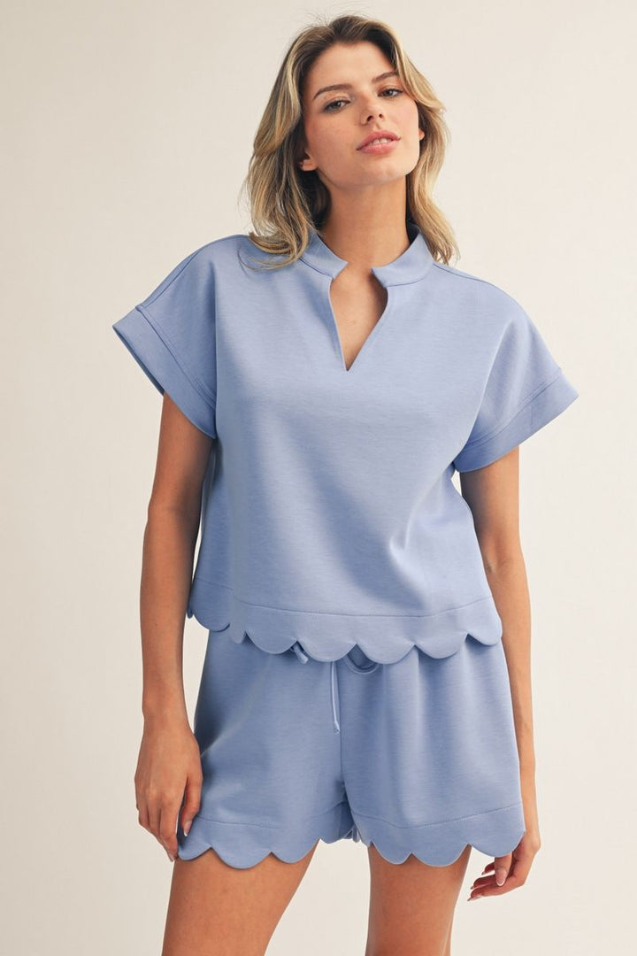 Isabella Scallop Short Set
