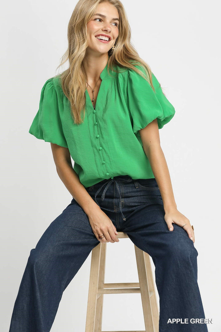 Faye Short Puff Sleeve Top