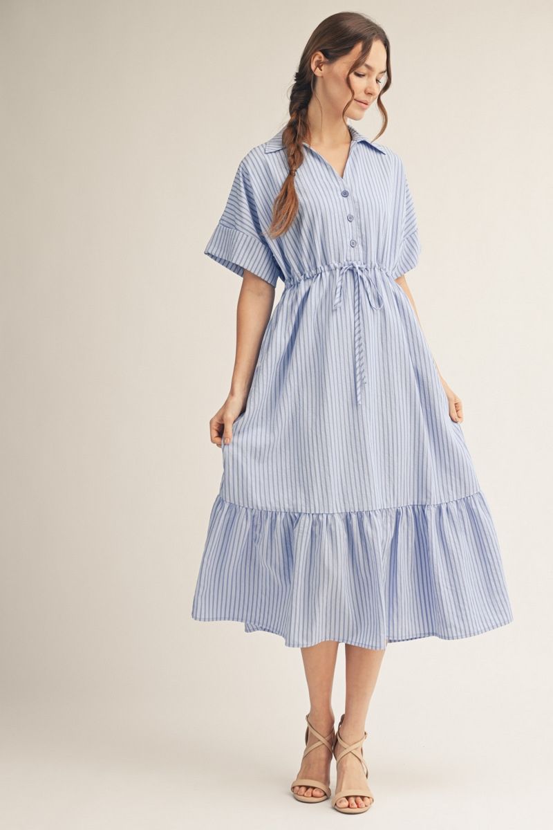 Catherine Stripe Midi Dress