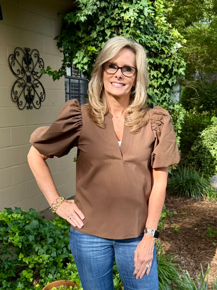 Hayden Short Puff Sleeve Top
