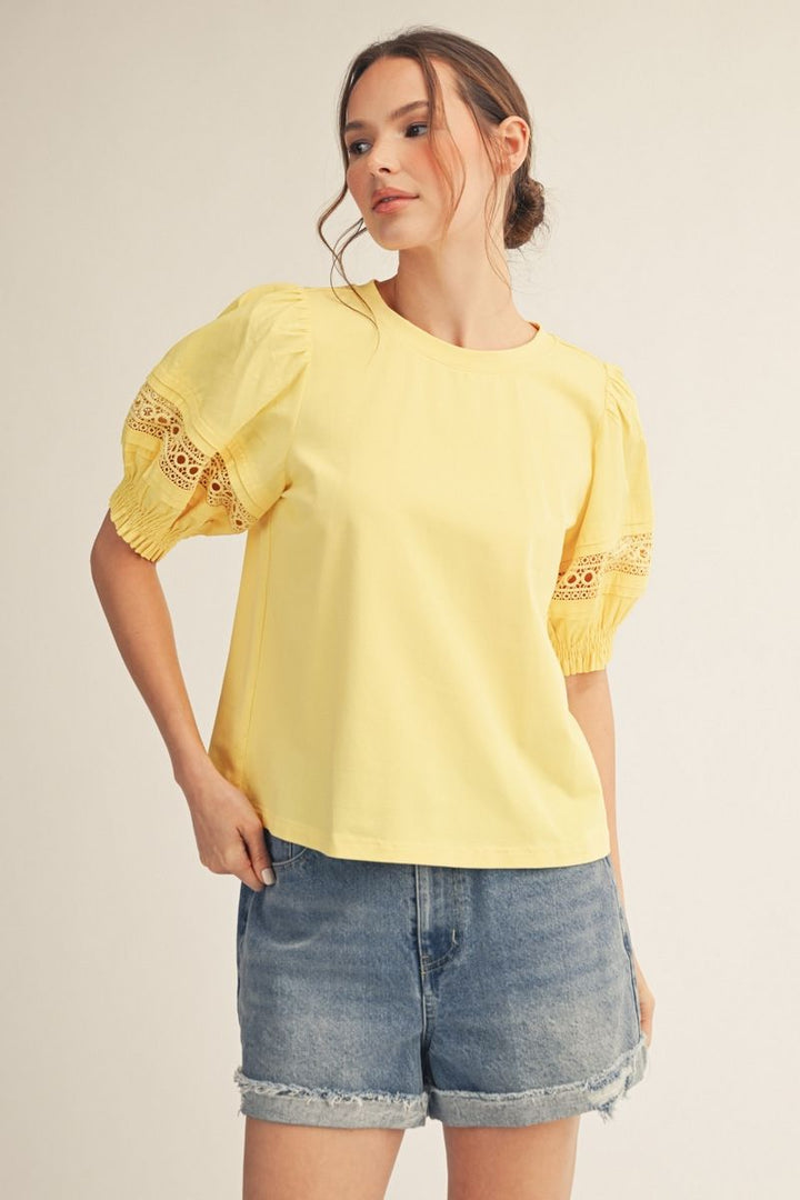 Tara Short Puff Sleeve Top