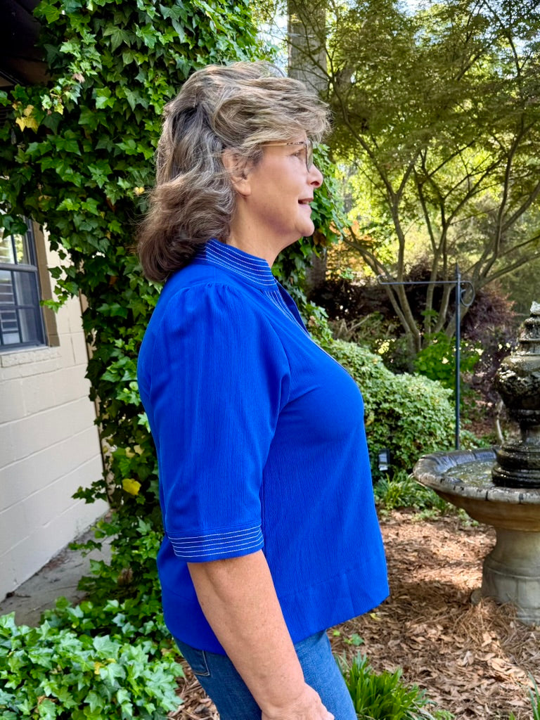 Charla Half Sleeve V-Neck Top