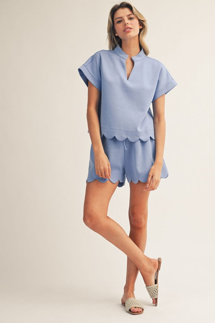 Isabella Scallop Short Set