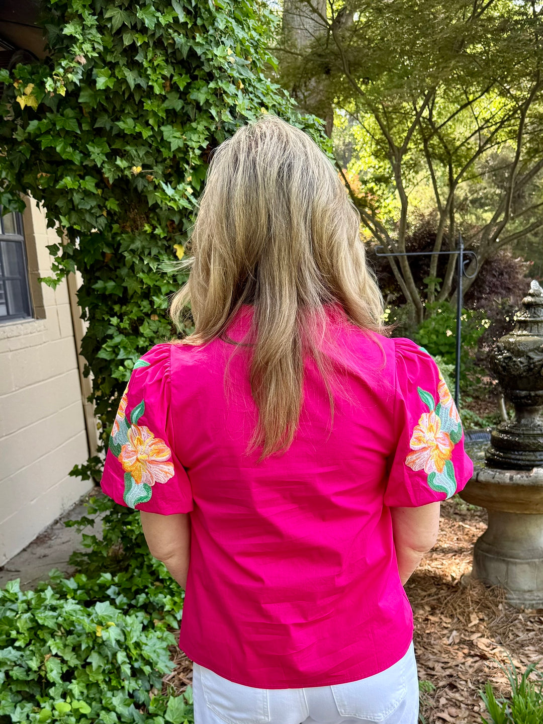 Molly Short Sleeve Embroidery Top