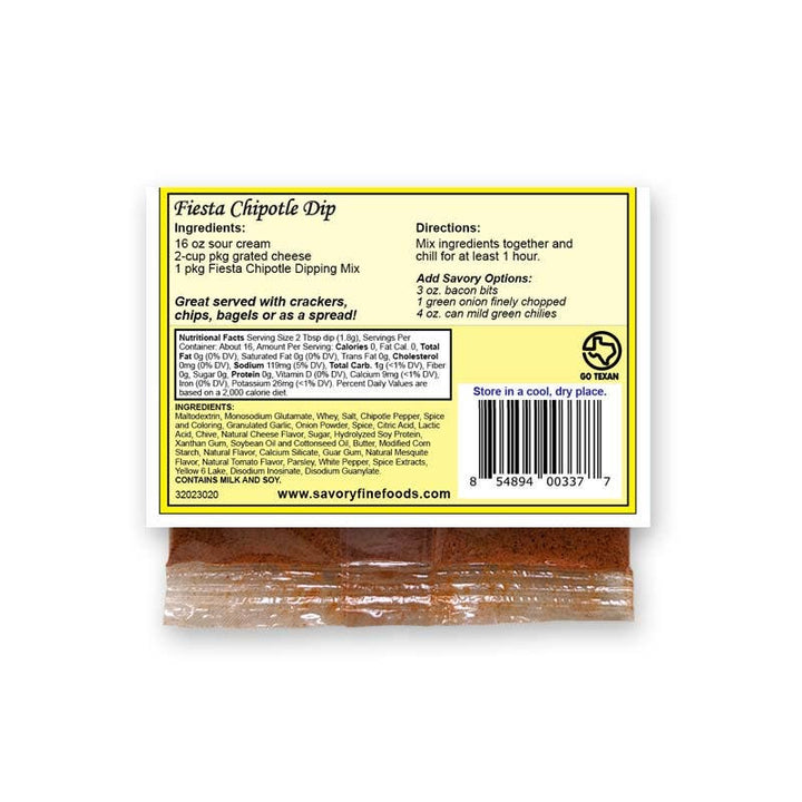 Savory Fine Foods Fiesta Chipotle Dip Mix