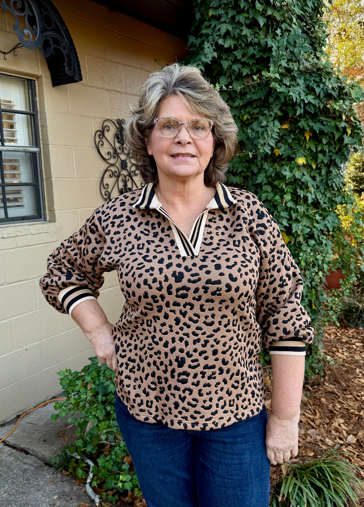 Mila Long Sleeve Leopard Top