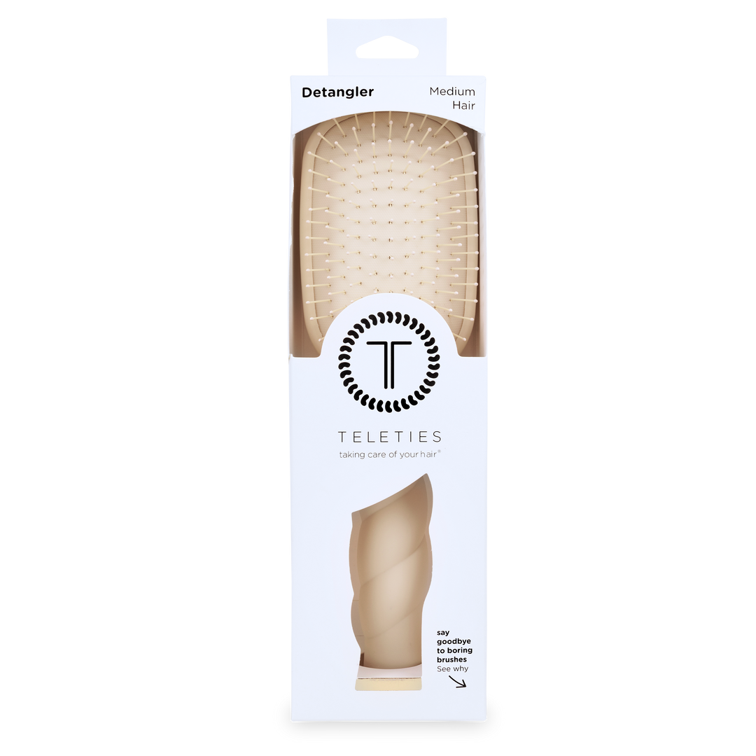TELETIES Detangler Hair Brush for Medium Hair - Tan