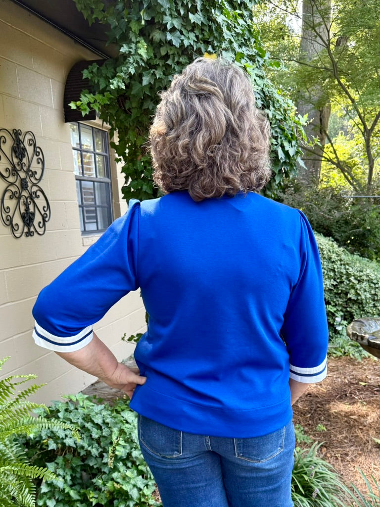 Mary Jo 3/4 Sleeve V-Neck Top