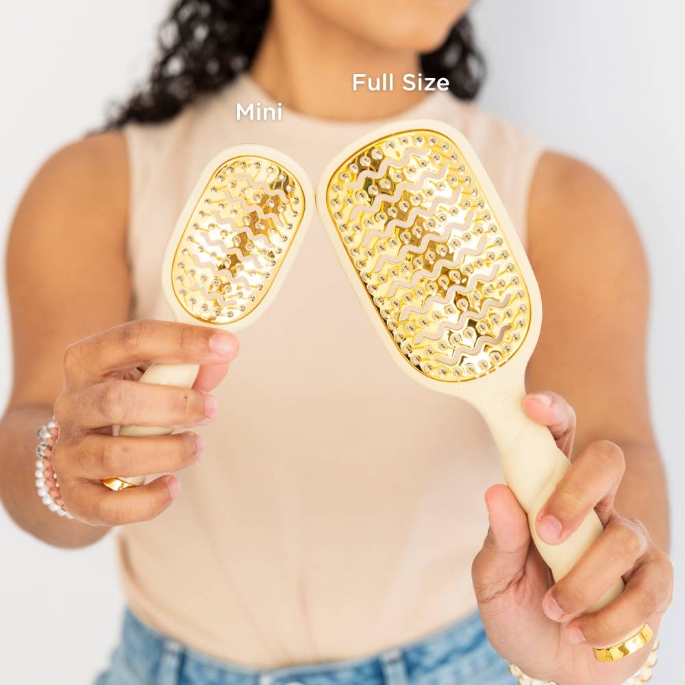 TELETIES Mini Vented Brush | Tan