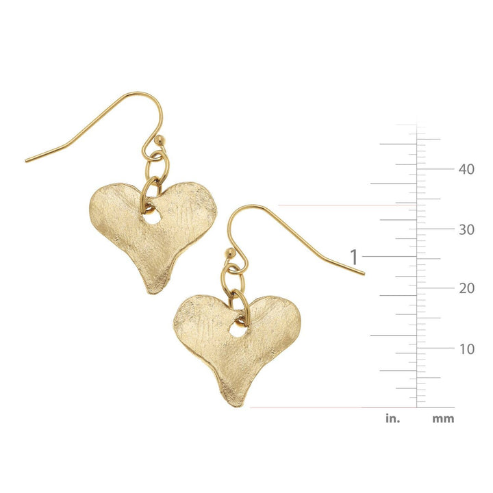 Susan Shaw Silver Heart Earrings