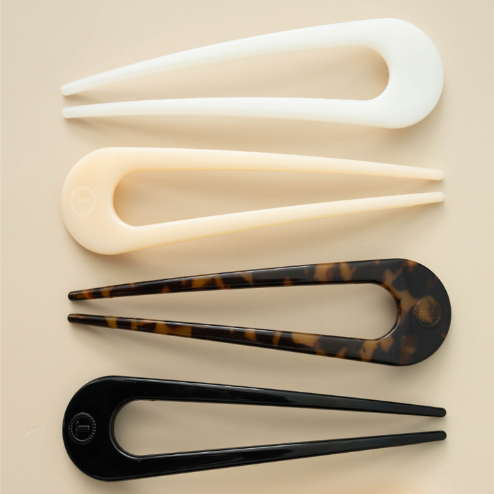 TELETIES French Hair Pin – Almond Beige | Easy Updo Hair Pin