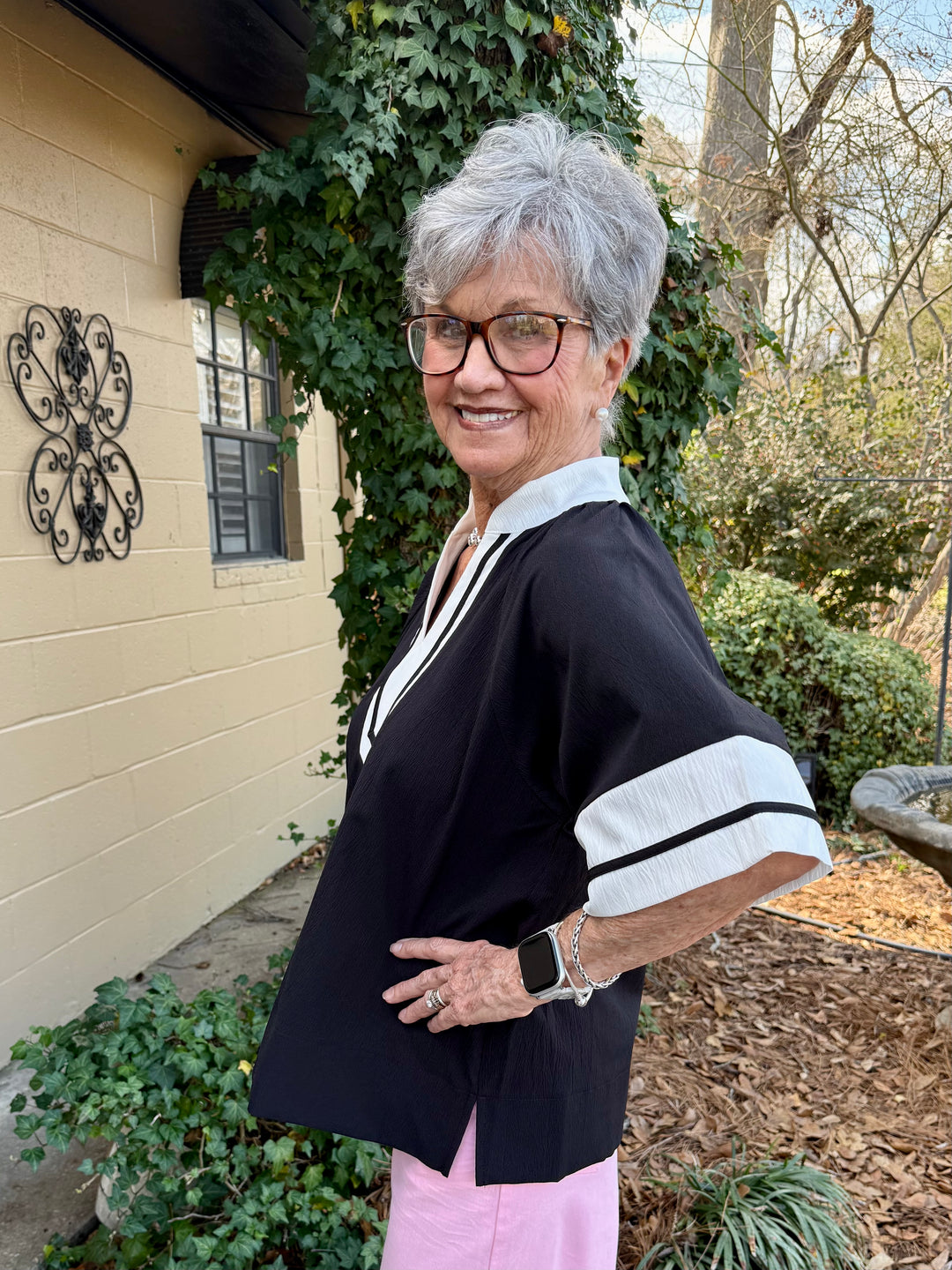 Melissa Half Sleeve V Neck Top