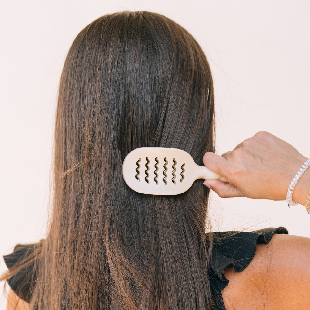 TELETIES Mini Vented Brush | Tan