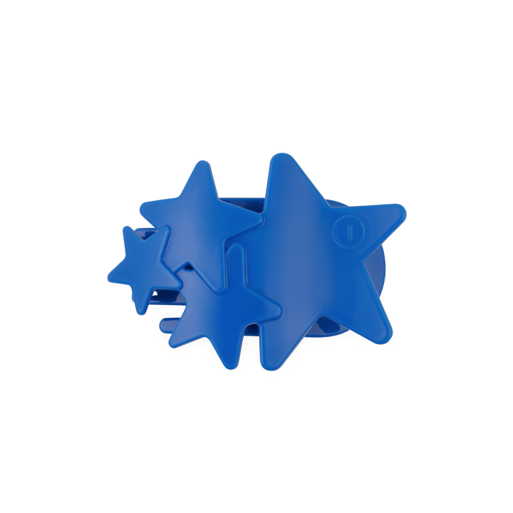 TELETIES Shooting Star Flat Hair Clip – Red & Blue | Lay Flat Design
