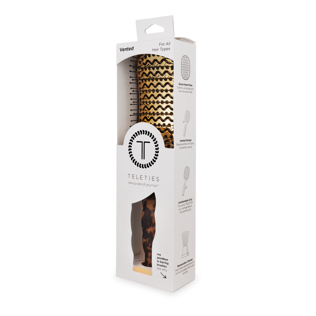 Teleties Vented Hair Brush | Blowout Brush for Faster, Smoother Styling