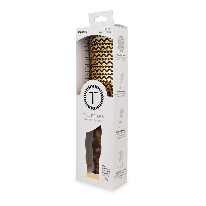 Teleties Vented Hair Brush | Blowout Brush for Faster, Smoother Styling