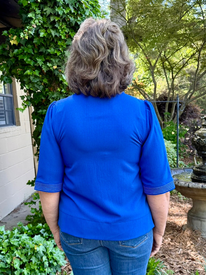 Charla Half Sleeve V-Neck Top