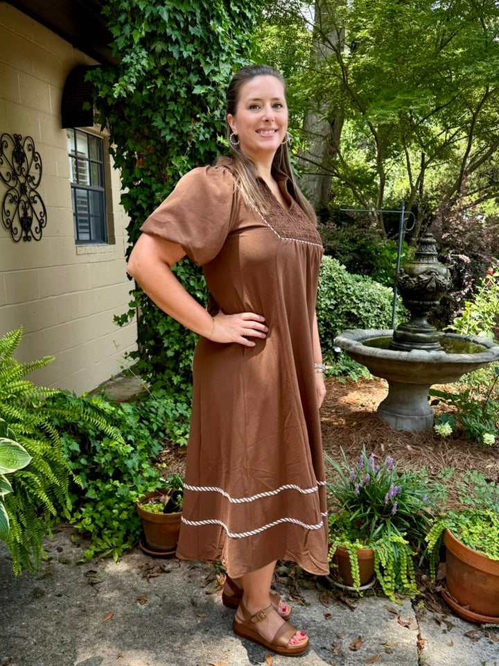 Maggie Short Sleeve Midi Dress