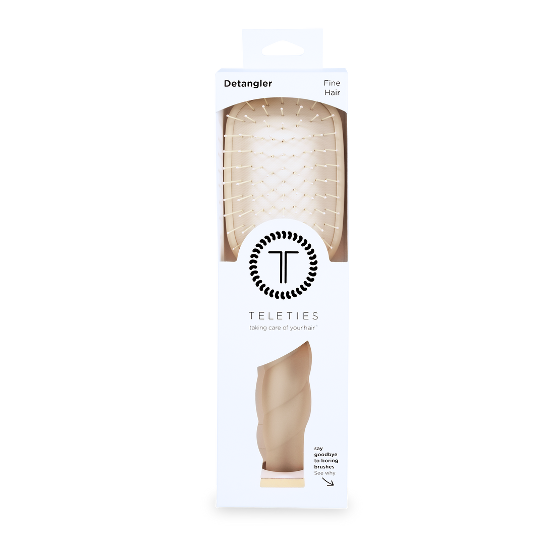 TELETIES Detangler Hair Brush for Fine Hair - Tan