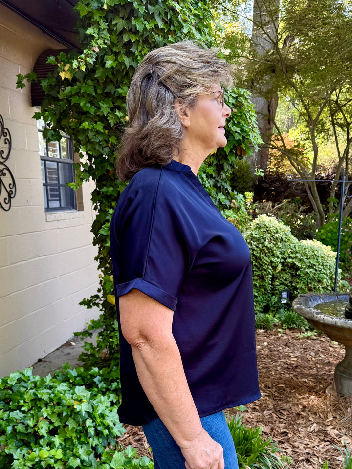 Selena V-Neck Short Sleeve Top