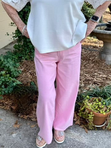 Soft Stretch High Waisted Twill Pants