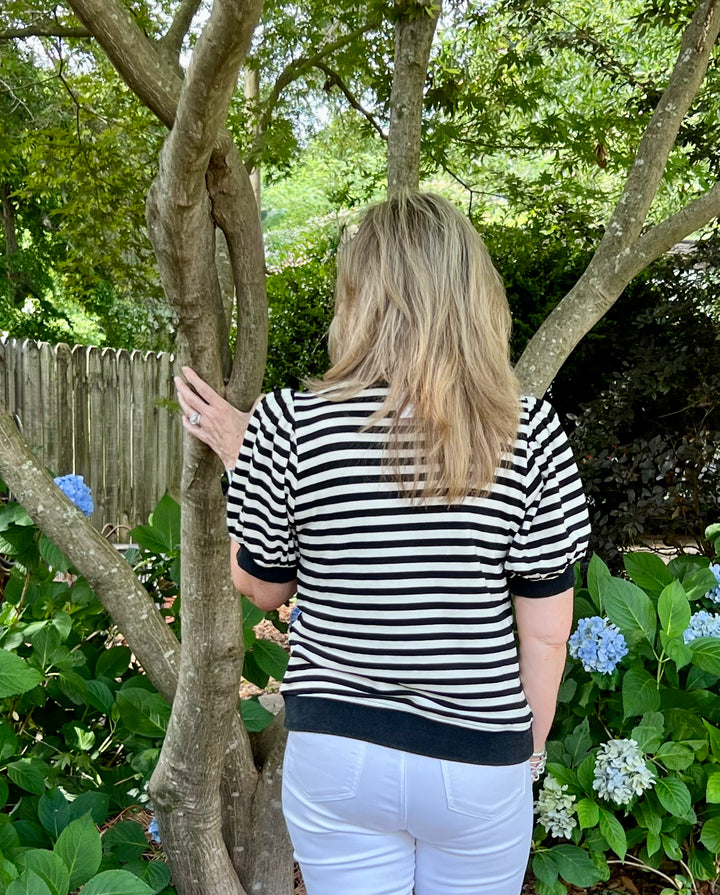 Kollyn Stripe Short Sleeve Top