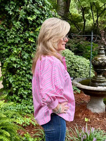 Elle Stripe 3/4 Sleeve Top