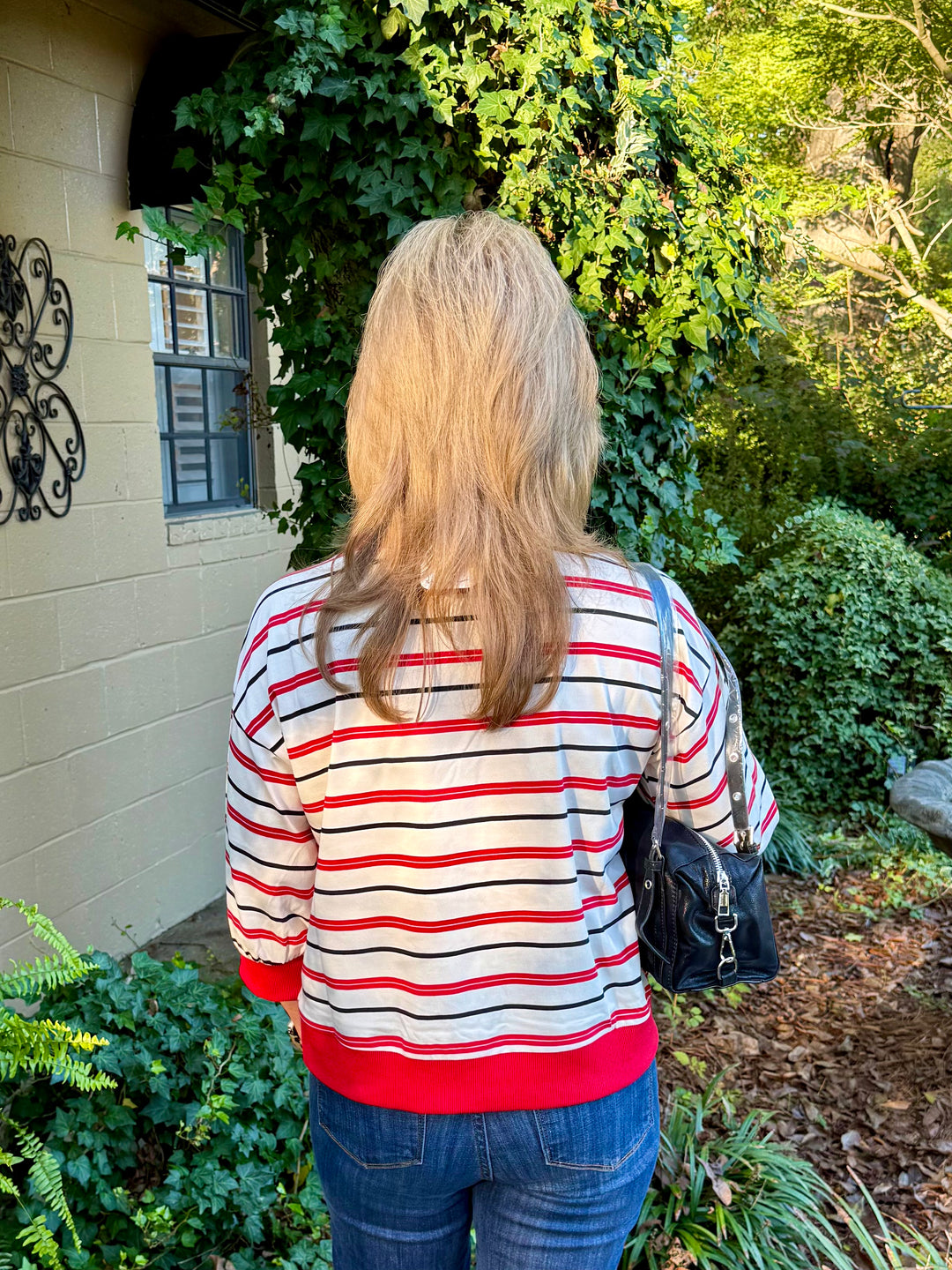Meg 3/4 Sleeve Stripe Top