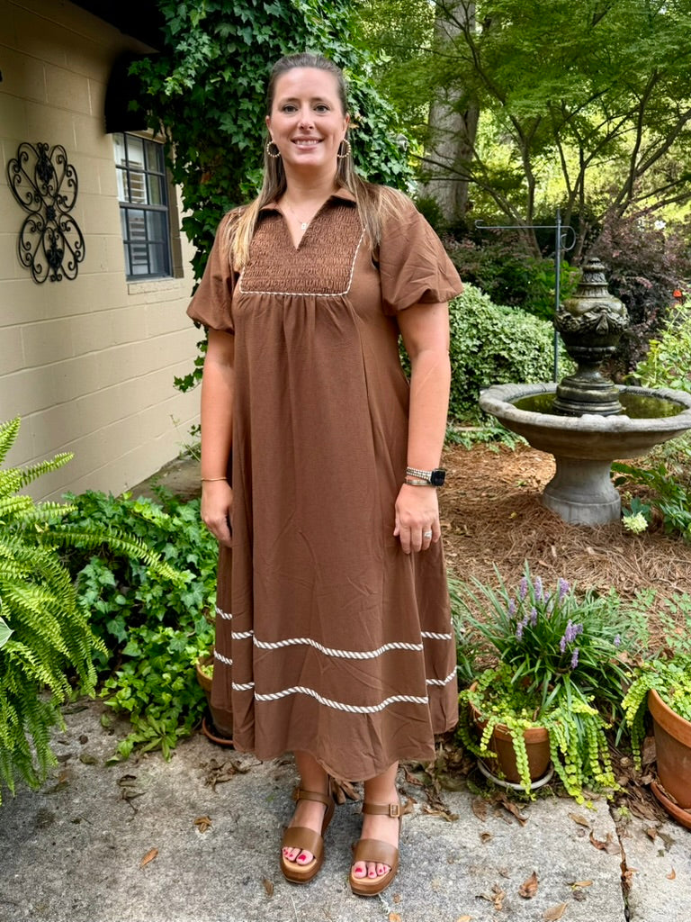 Maggie Short Sleeve Midi Dress