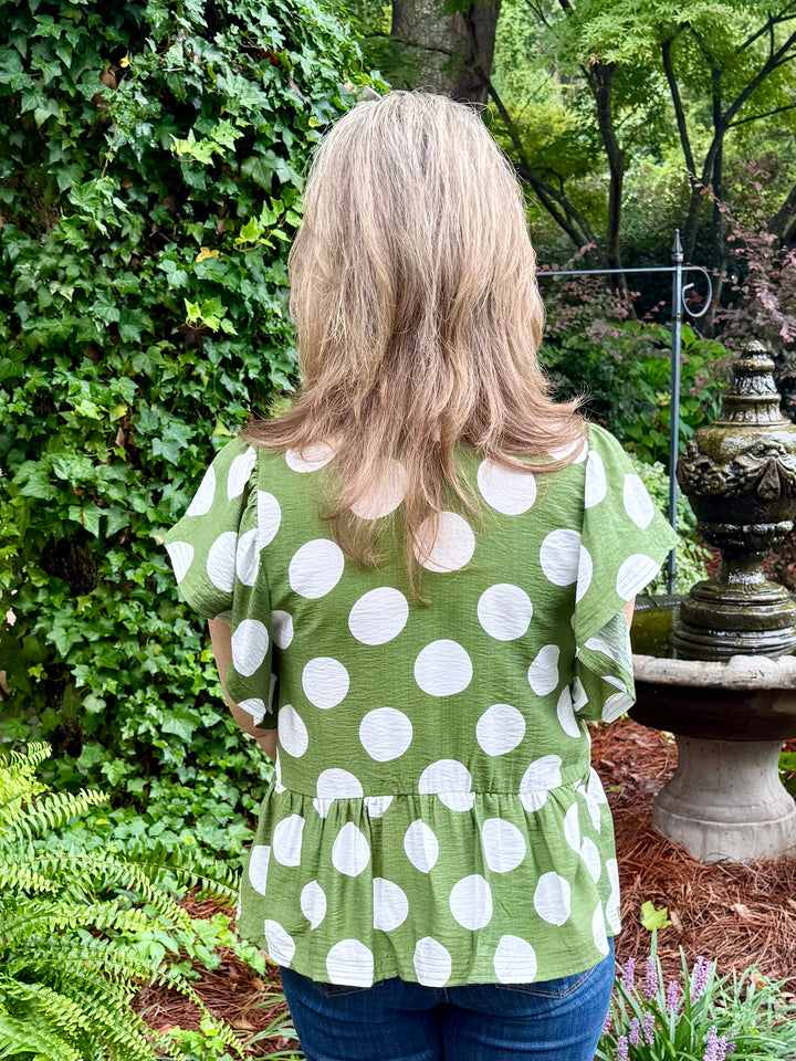 Hope Short Sleeve Polka Dot Top