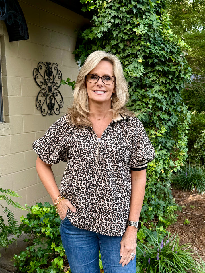 Amelia Animal Print Top