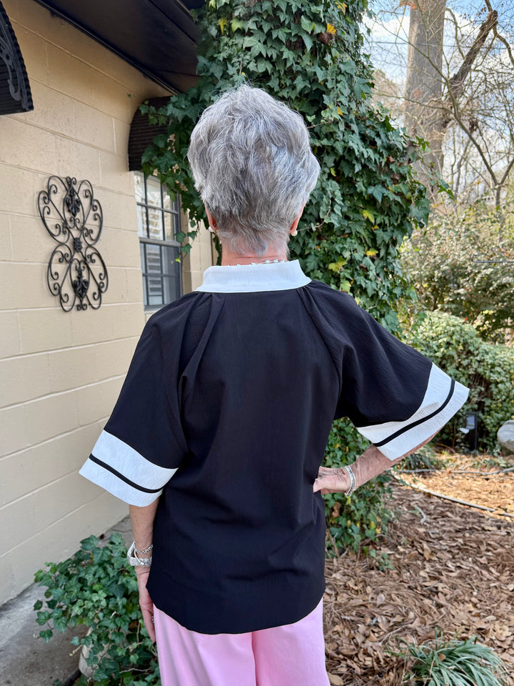 Melissa Half Sleeve V Neck Top