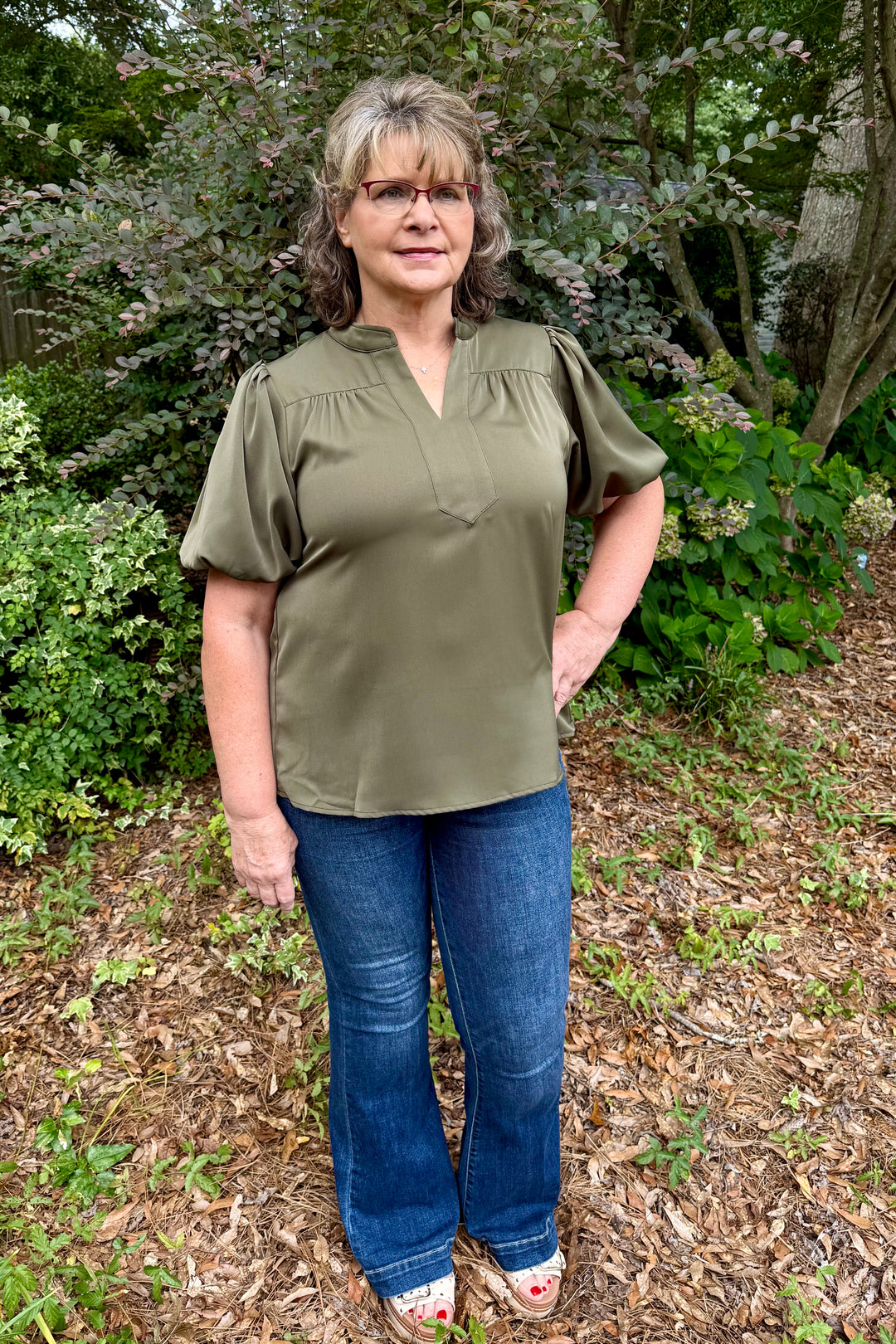 Carlie Puff Short Sleeve Top