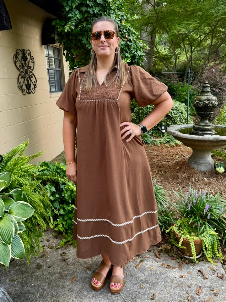 Maggie Short Sleeve Midi Dress