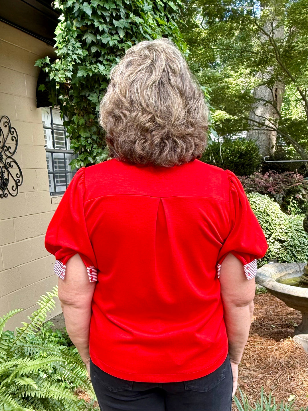 Allie V-Neck Short Puff Sleeve Top