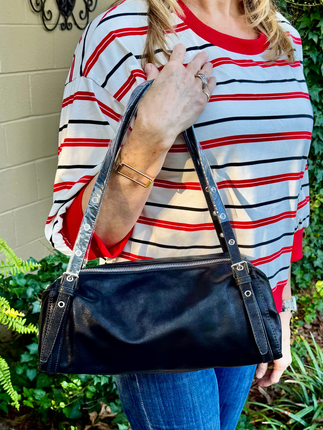 Meg 3/4 Sleeve Stripe Top