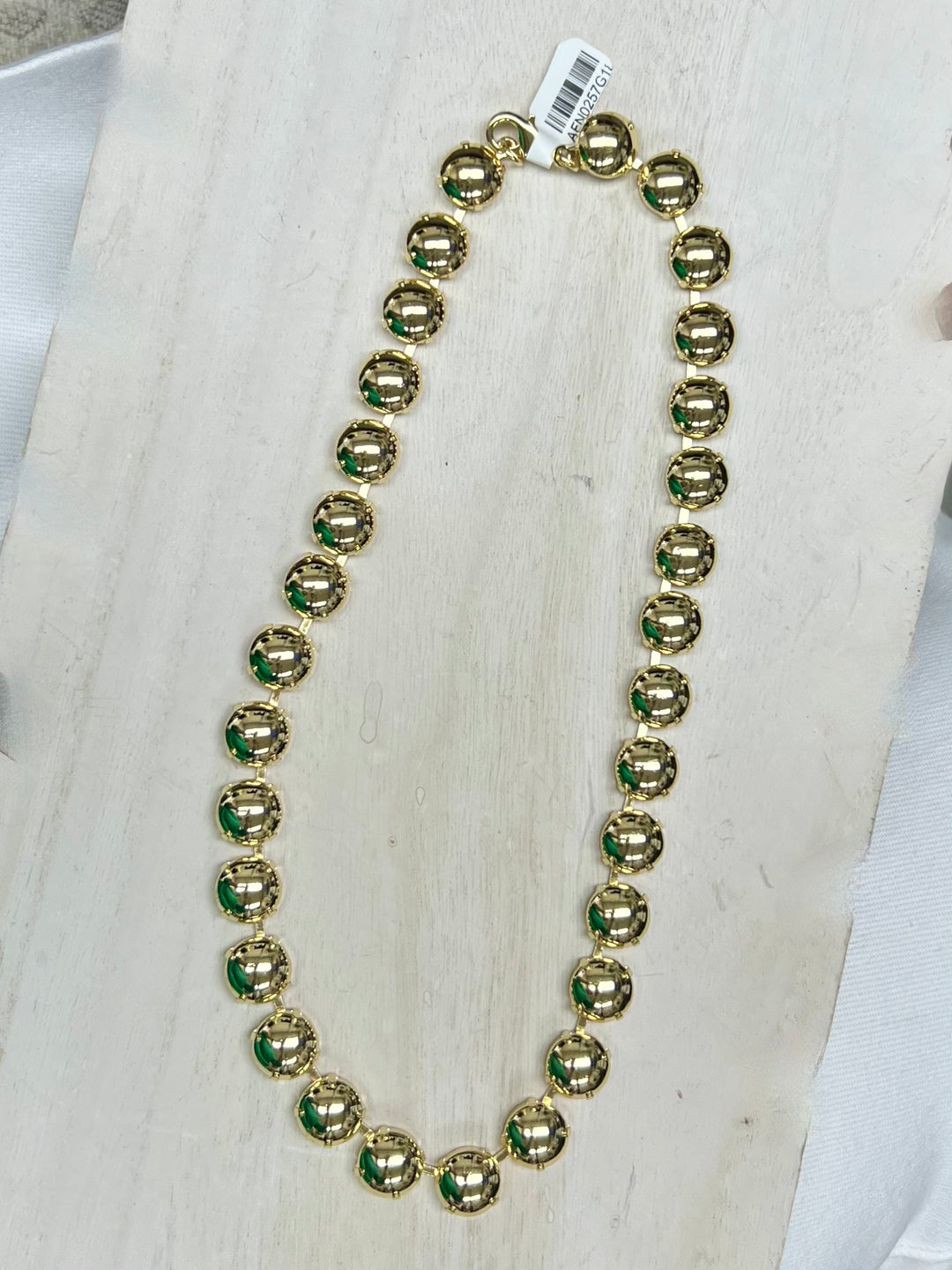 Amelia Gold Bead Necklace – 18K Gold Plated Handmade Jewelry