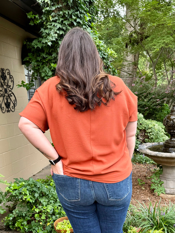 Lizzy V Neck Plus Size Top