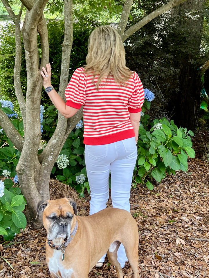Kollyn Stripe Short Sleeve Top