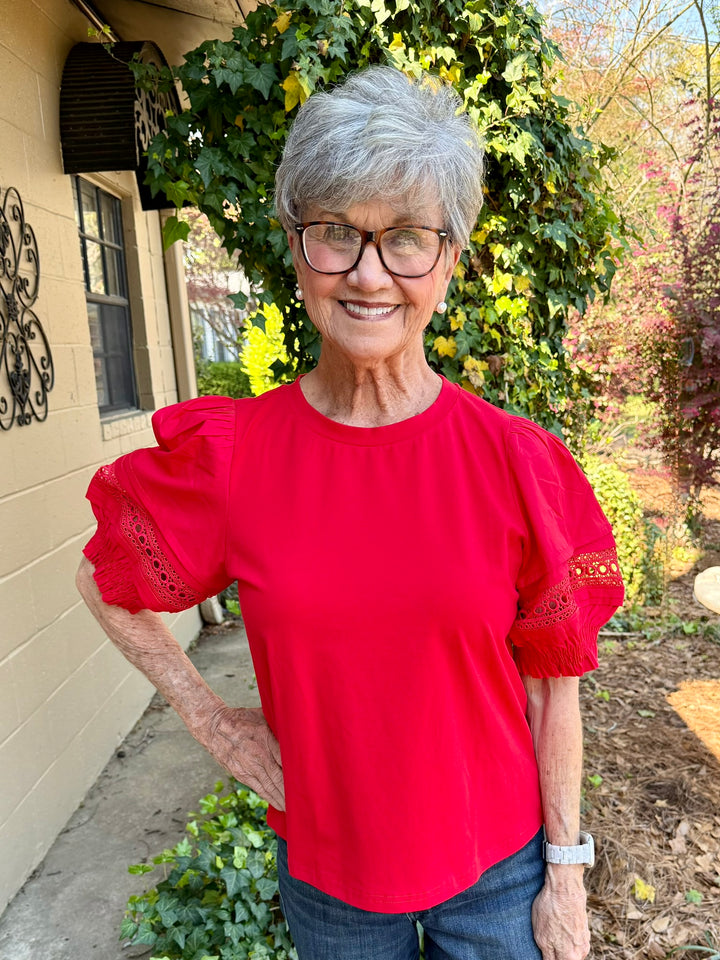 Tara Short Puff Sleeve Top