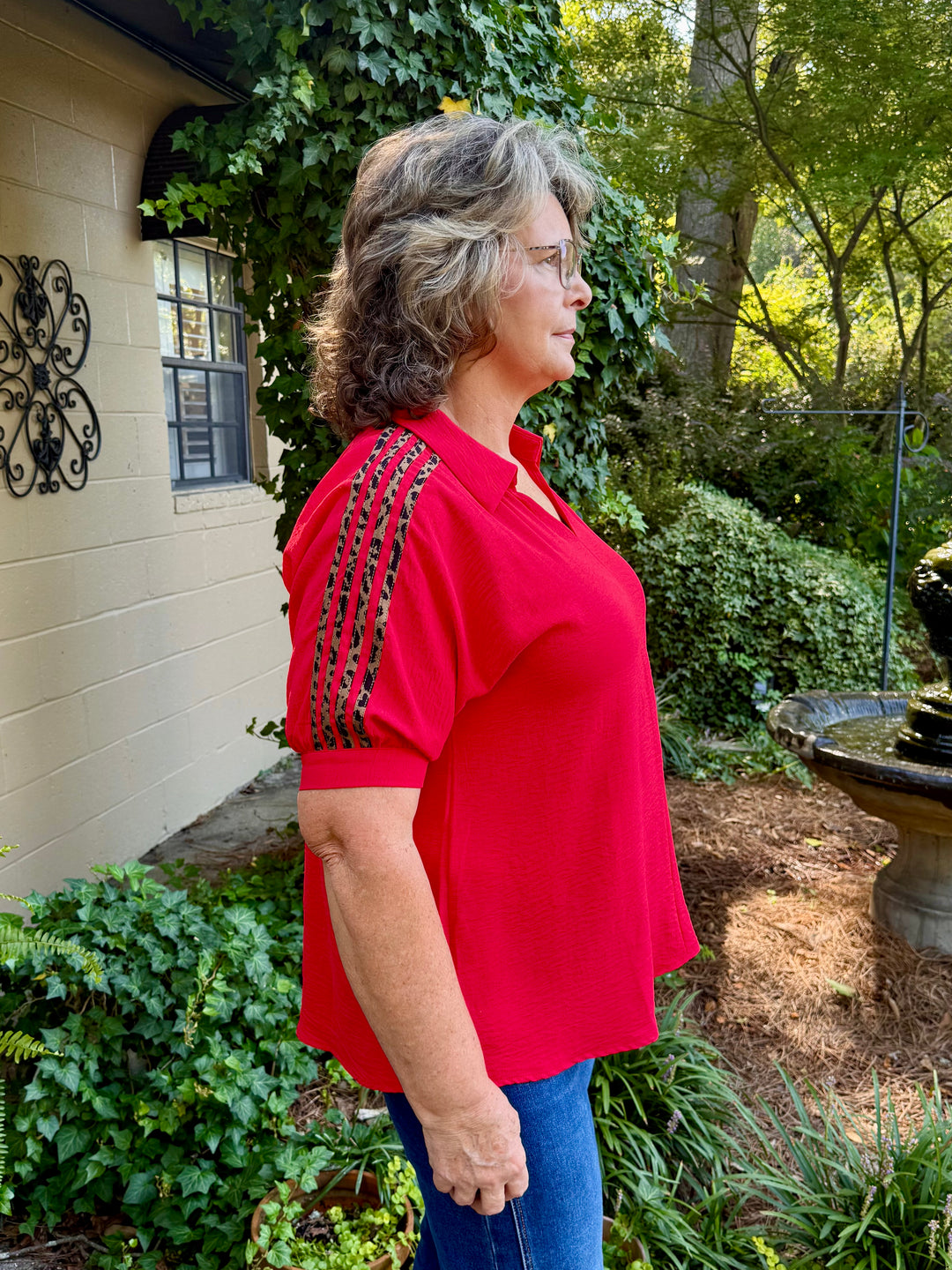 Emily Short Sleeve V Neck Top