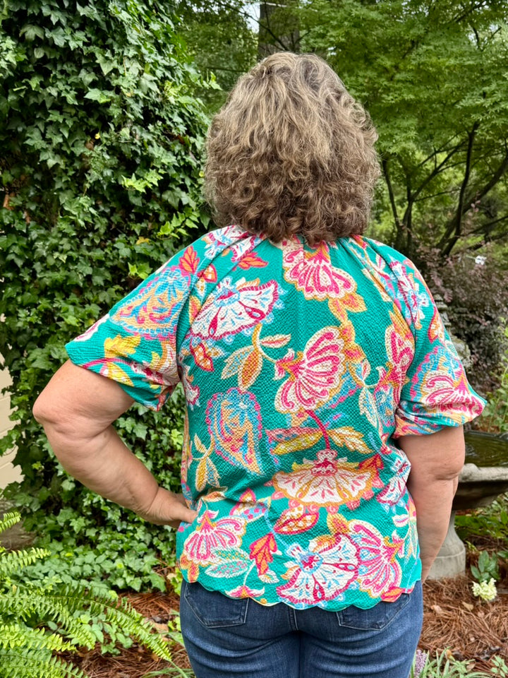 Margie Short Puff Sleeve Top