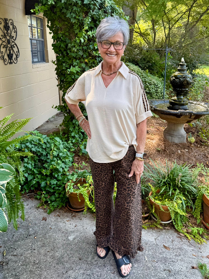 Emily Short Sleeve V Neck Top